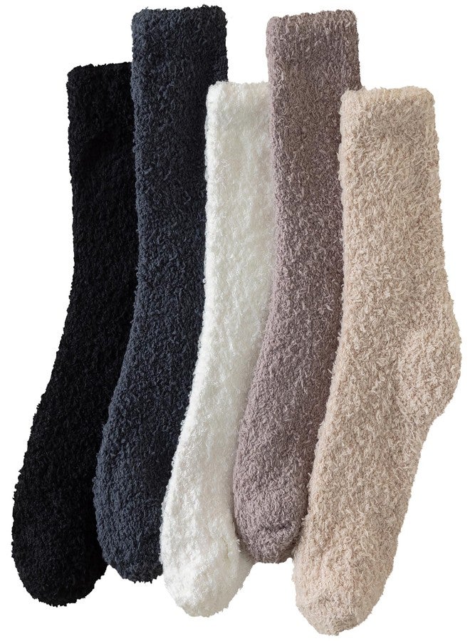 Clothclose Fuzzy Socks For Women, Womens Fuzzy Slipper Sock Super Soft Microfiber Fluffy Cozy Winter Warm Fluffy Crew Socks - Image 1
